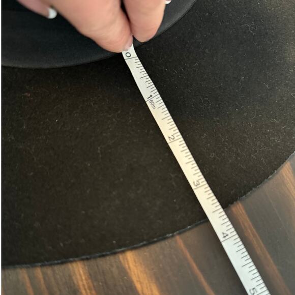 Levi's Boho Style Black Wool Wide Brim Fedora Hat - Picture 10 of 13